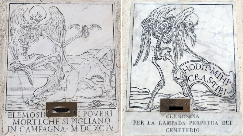 riquadri di santa maria dell'orazione e morte