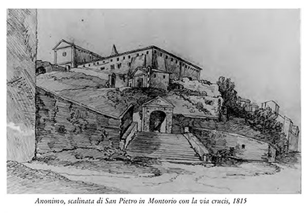 disegno della scalinata di s.pietro in montorio
