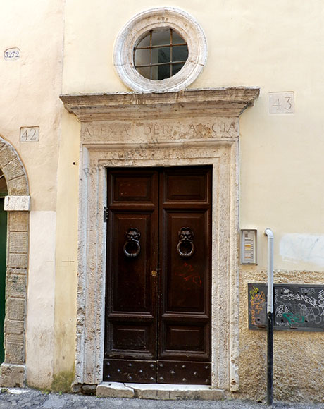 casa di alessandro lancia a via di s.salvatore in campo