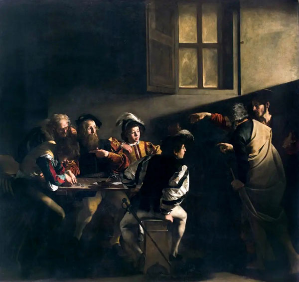 vocazione di s.matteo del caravaggio