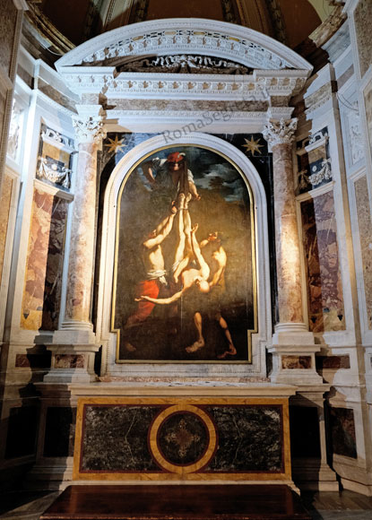 altare di s.pietro nella chiesa di s.paolo alle tre fontane