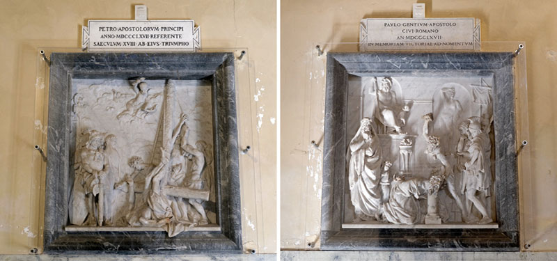 altorilievi donati da pio IX