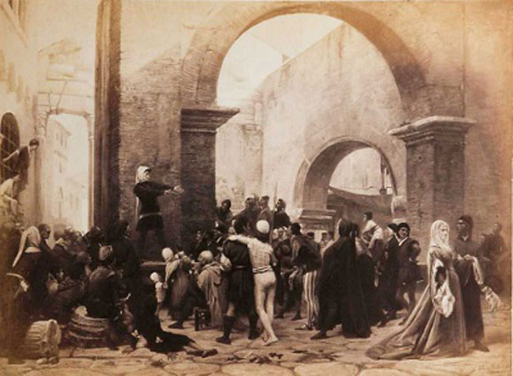 cola di rienzo arringa la folla