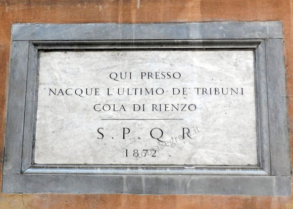 targa su casa natale di cola di rienzo