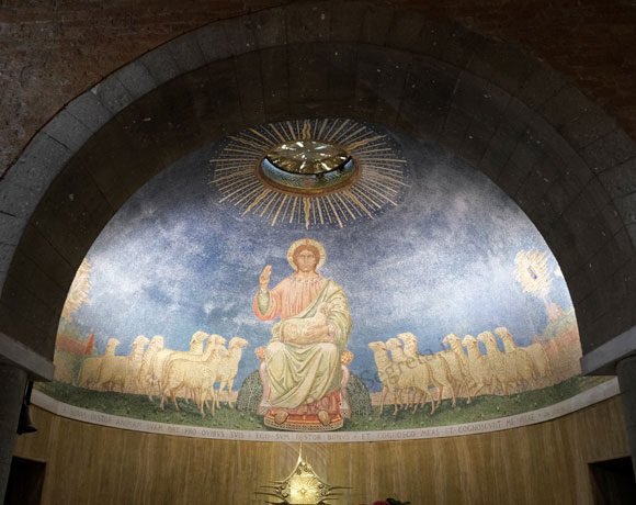 mosaico di cristo buon pastore