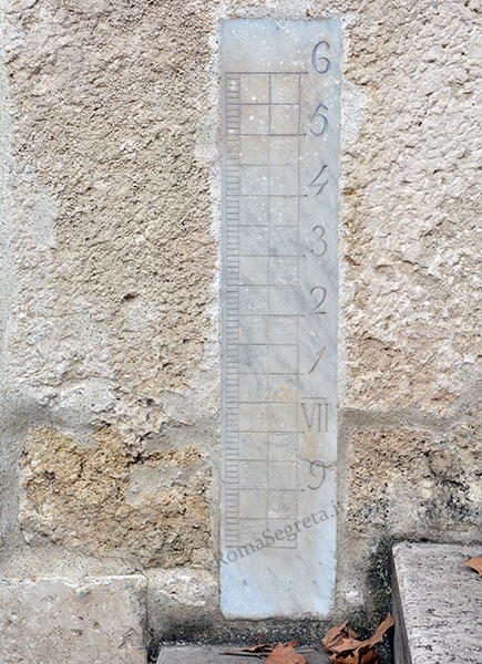 idrometro alla fontana dell'acqua acetosa