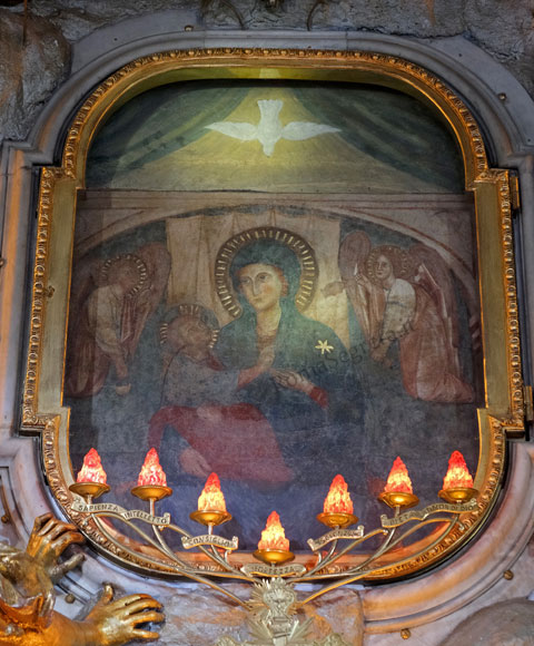 affresco originale della madonna del divino amore