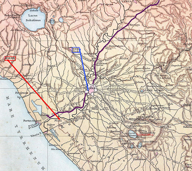 mappa delle direttrici commerciali