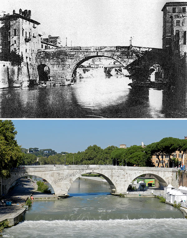 ponte cestio oggi e in origine