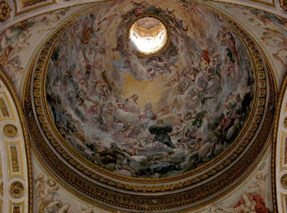 interno della cupola di s.nicola da tolentino