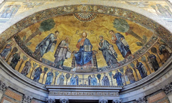 mosaico absidale a s.paolo fuori le mura
