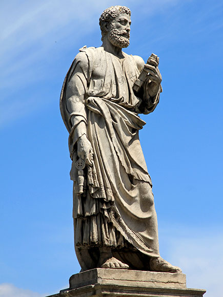 statua di san pietro a ponte s.angelo