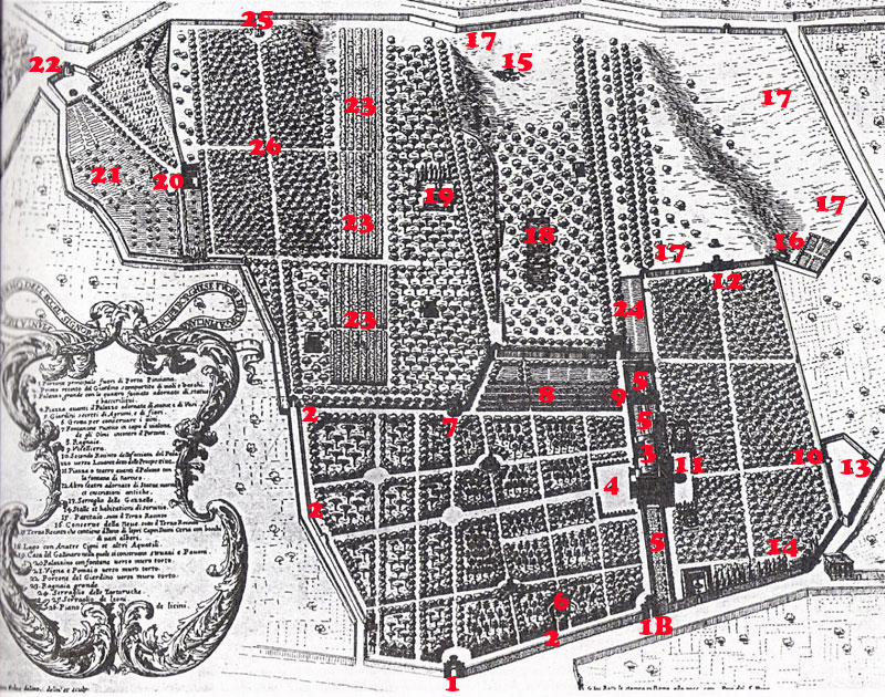 tavola di simone delino di villa borghese