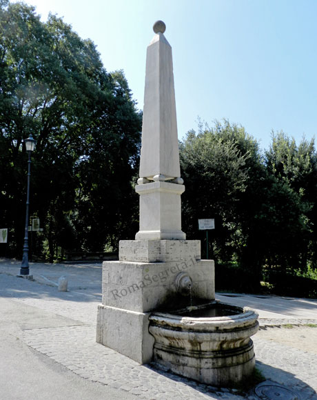 fontana degli obelischi a villa borghese