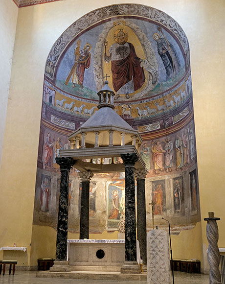 ciborio e abside della chiesa di s.saba