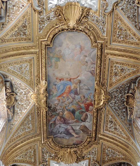 assunzione di maria di giacinto calandrucci a s.maria dell'orto