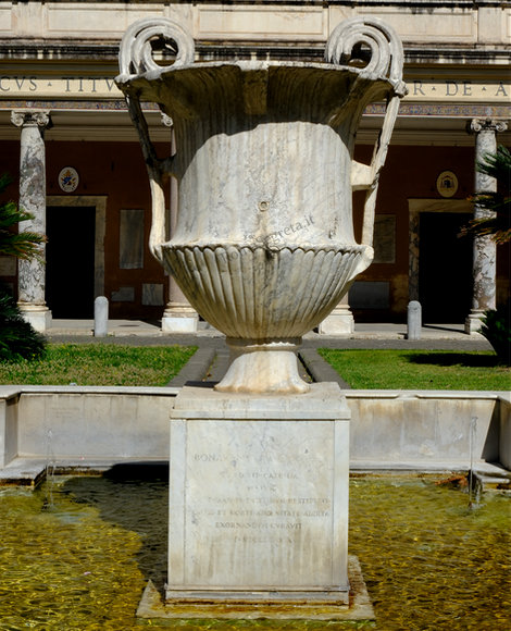 cantharus paleocristiano a s.cecilia in trastevere