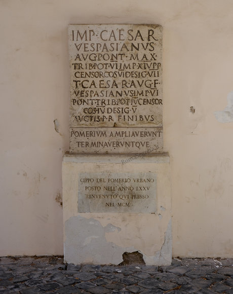 cippo del pomerio a s.cecilia in trastevere