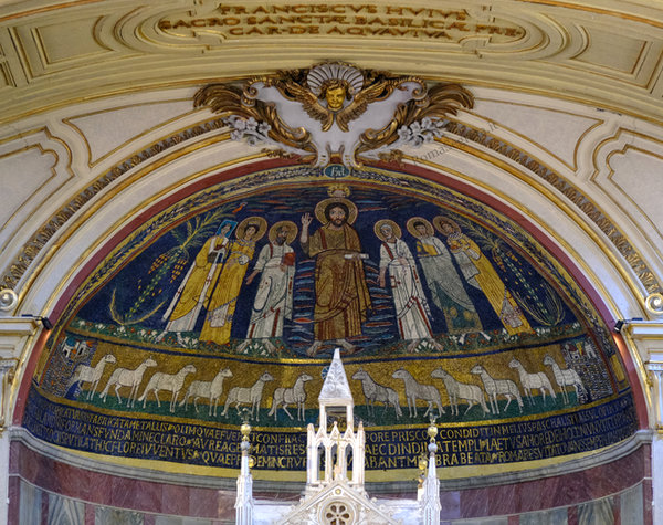 mosaico absidale a s.cecilia in trastevere