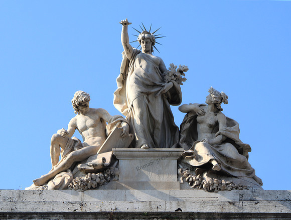 gruppo scultoreo del palazzo delle esposizioni