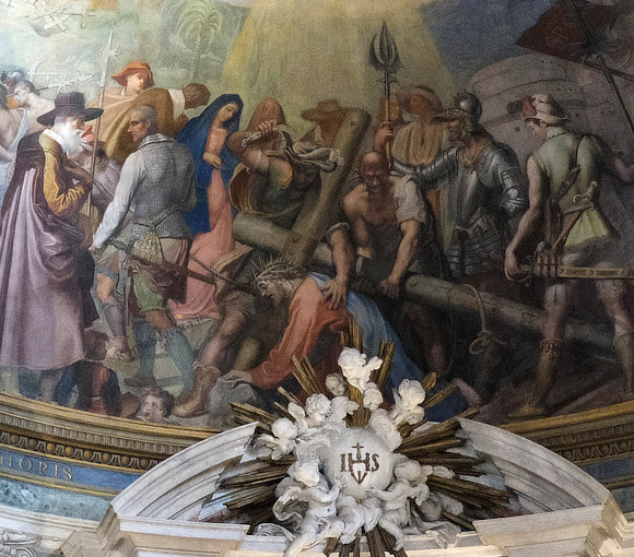 dettaglio dell'affresco del catino absidale di san vitale